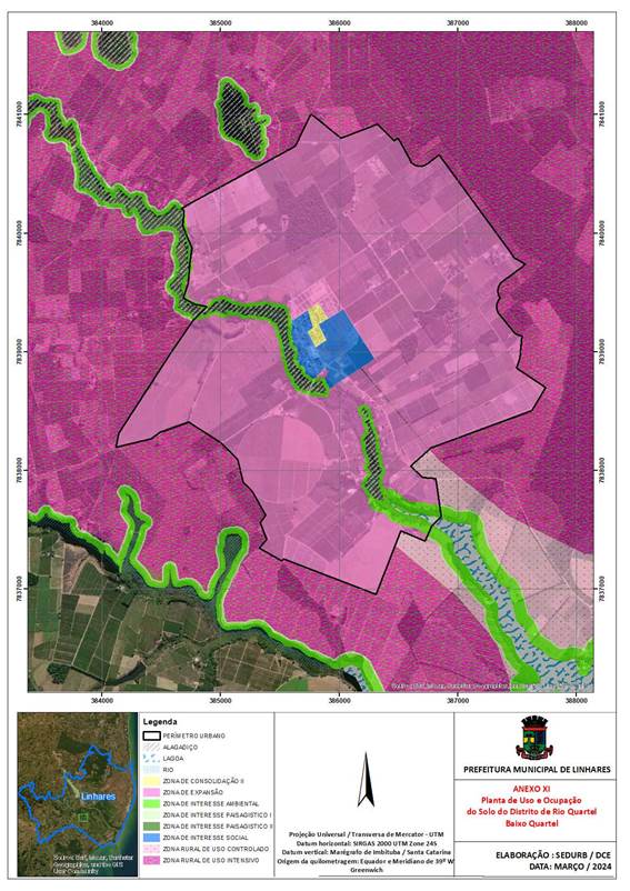 Anexo XI - Planta de Uso e Ocupao do Solo do Distrito de Rio Quartel - Baixo Quartel.jpg